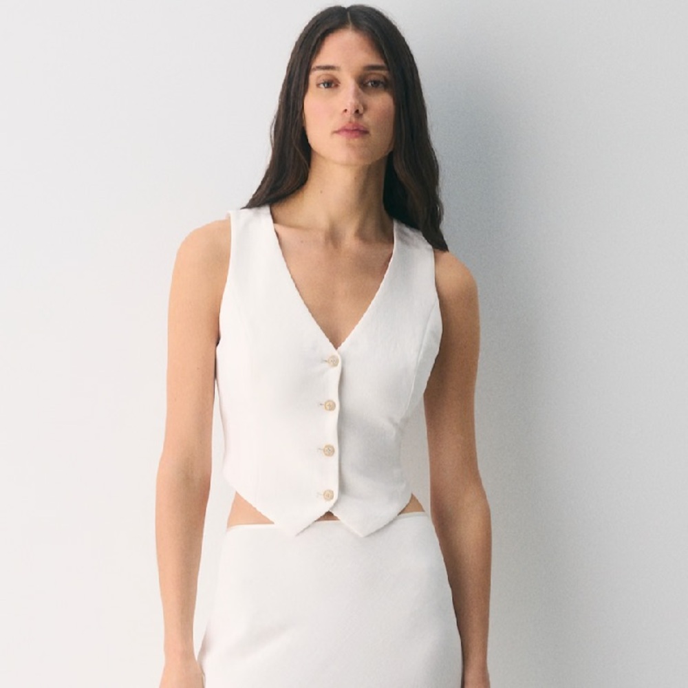Aritzia Pacino Vest - Crepette White - Picture 2 of 7